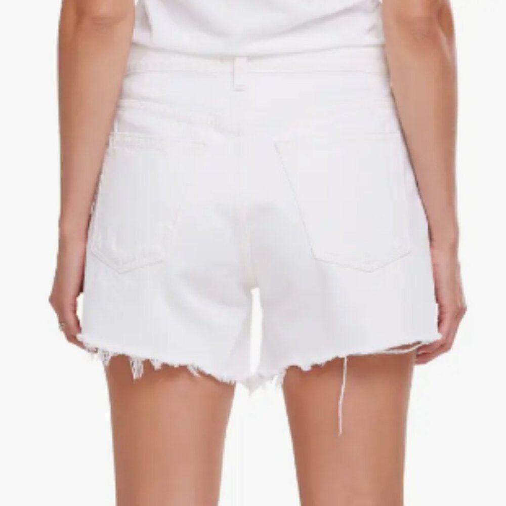 AGOLDE Parker Long High Waist Cutoff Denim Shorts